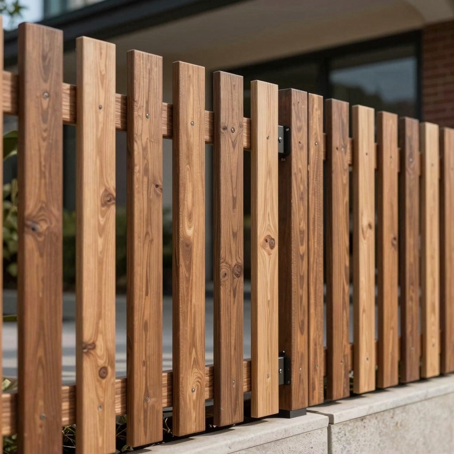 wooden privacy fence inspiration 5