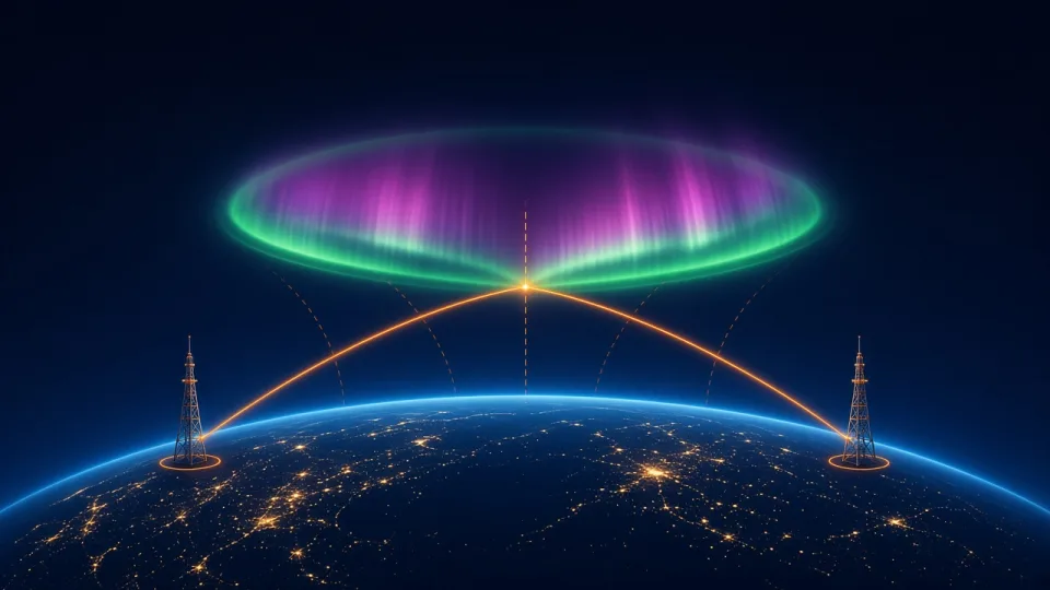 A polar oval can reflect a VHF signal back to Earth.
