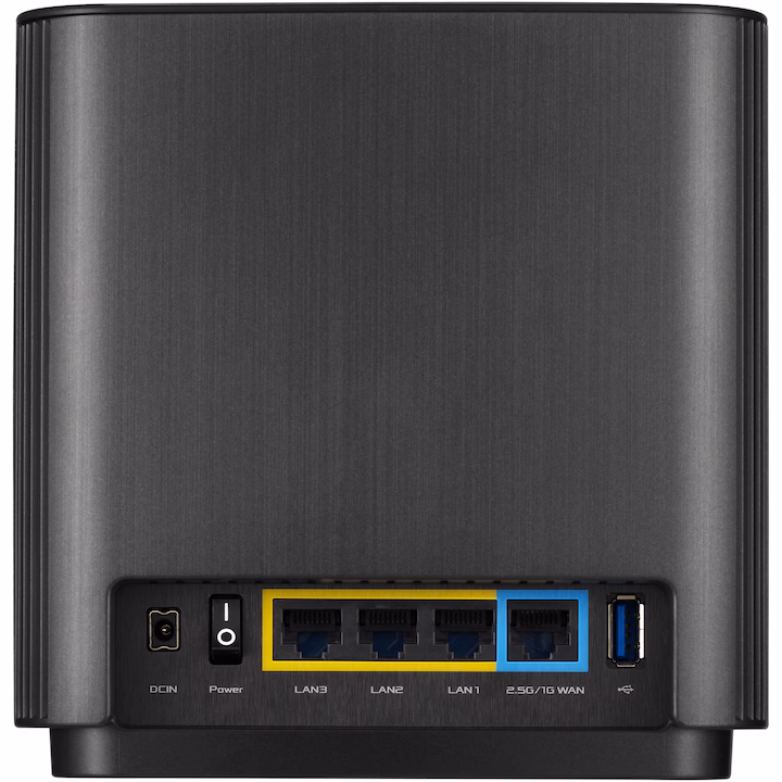 Sistem Mesh Wi-Fi ASUS XT8(B-1-PK), AX6600, Tri-Band, Wi-Fi 6, AiMesh, Acoperire pentru întreaga casă — 3