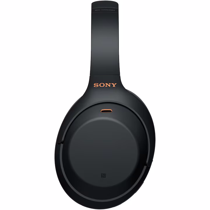 Casti Over the Ear Sony WH-1000XM4B, Wireless, Bluetooth, Noise cancelling, Microfon, Negru — 3