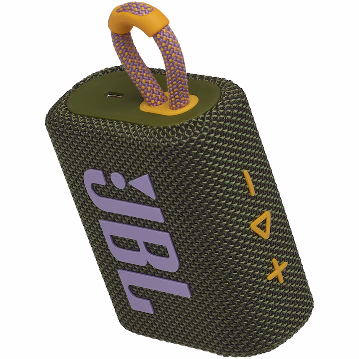 Boxa portabila JBL GO3, IPX67, Bluetooth, Verde-Roz — 5