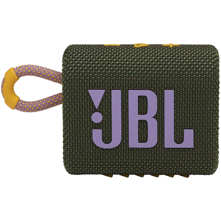 Boxa portabila JBL GO3, IPX67, Bluetooth, Verde-Roz — 3