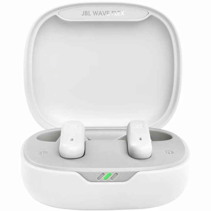 Casti audio in-ear JBL Wave Flex, True Wireless, Bluetooth, Deep Bass, Alb — 3