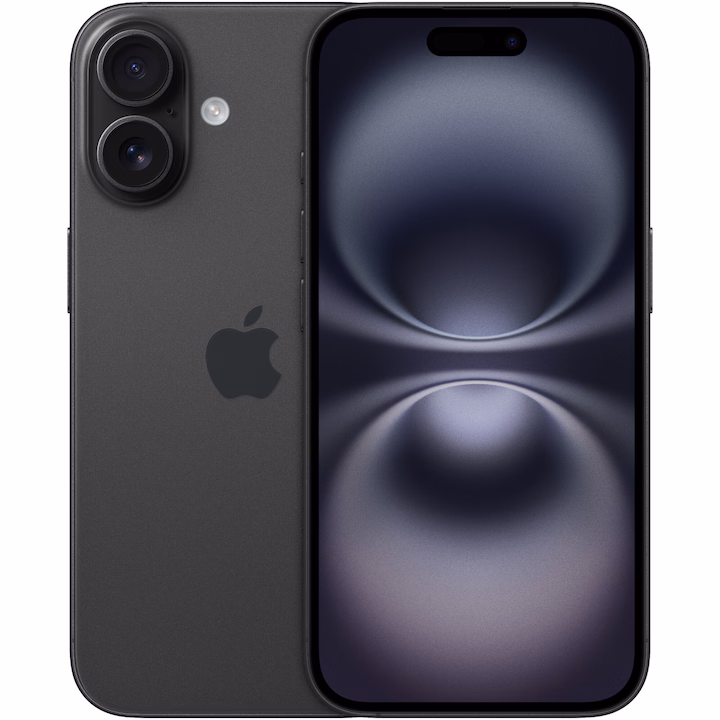Telefon mobil Apple iPhone 16, 128GB, 5G, Black