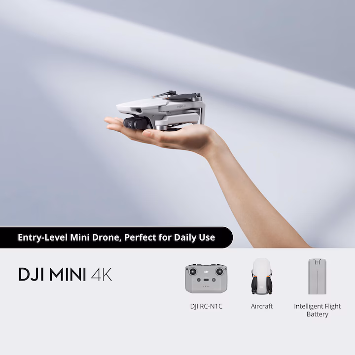 Drona DJI Mini 4K, 4K30, 12MP — 3