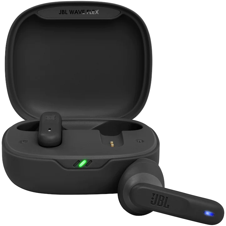Casti audio in-ear JBL Wave Flex, True Wireless, Bluetooth, Deep Bass, Negru — 2