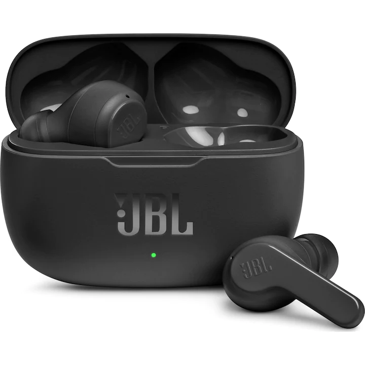 Casti audio in-ear JBL Wave 200TWS, True Wireless, Bluetooth, Deep Bass, IPX2, Touch Control, Negru — 2