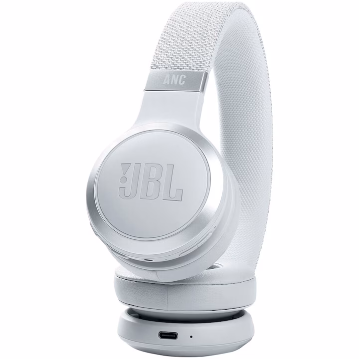 Casti audio on-ear JBL Live 460NC, Noise Cancelling, Bluetooth, Asistent Vocal, Alb — 3