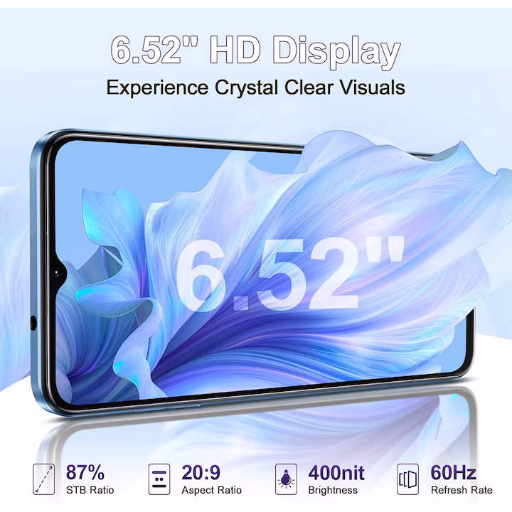 Telefon Mobil OUKITEL C57 PRO, 16GB RAM + 128GB ROM, Android 14, 6.52 inch, Baterie 4300mAh, 4G Dual SIM, Violet — 7