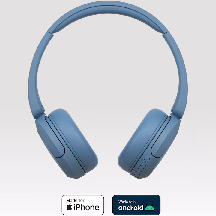 Casti On Ear Sony WH-CH520L, Wireless, Bluetooth, Microfon, Multipoint connection, Quick Charge, Autonomie 50 ore, Albastru — 2