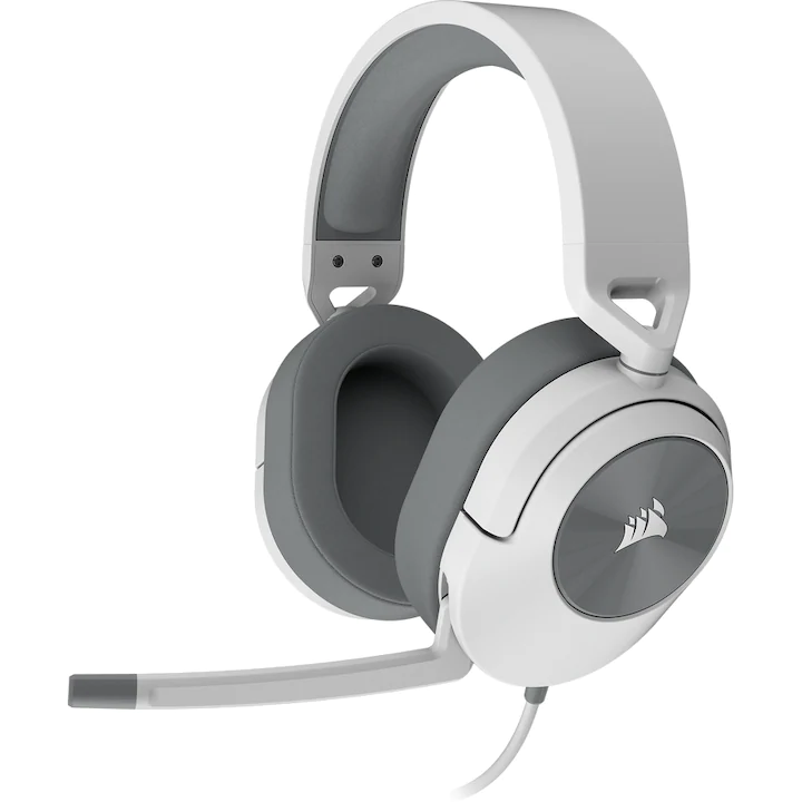 Casti gaming cu microfon Corsair HS55 Stereo, Alb — 2
