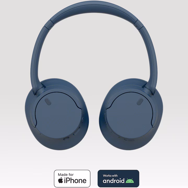 Casti Over the Ear Sony WH-CH720NL, Noise Cancelling, Wireless, Bluetooth, Microfon, Multipoint connection, Quick Charge, Autonomie 35 ore, Albastru — 6