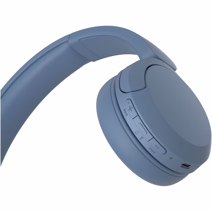 Casti On Ear Sony WH-CH520L, Wireless, Bluetooth, Microfon, Multipoint connection, Quick Charge, Autonomie 50 ore, Albastru — 5