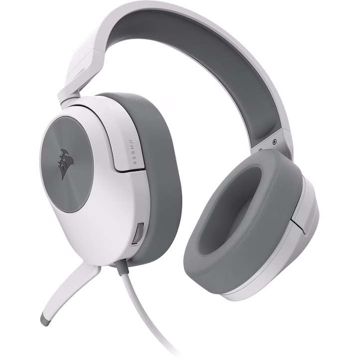 Casti gaming cu microfon Corsair HS55 Stereo, Alb — 3