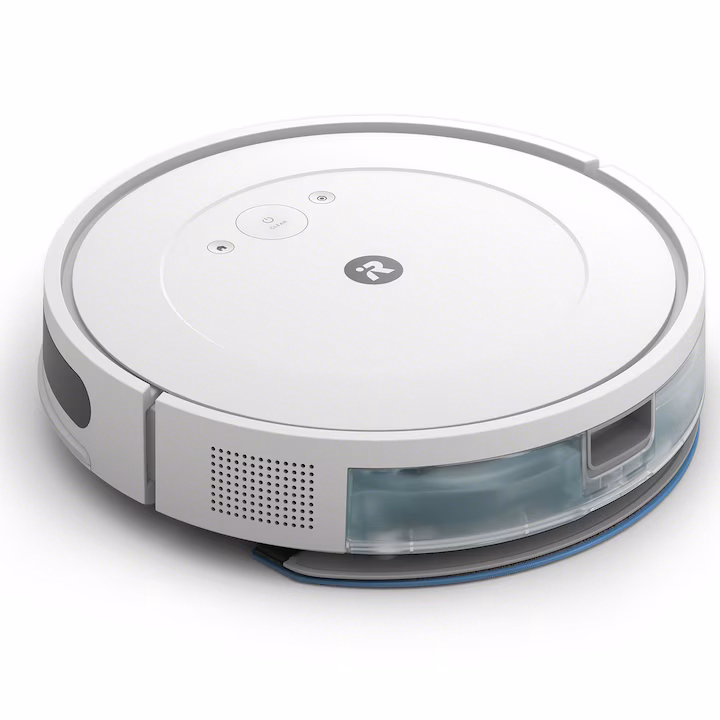 Aspirator si mop robot (2 in 1) Roomba Combo Essential Y011240, Sistem de curatare in 4 pasi, dotat cu Wifi, accepta comenzi vocale, aplicatie intuitiva iRobot, sistem de operare iRobot OS, navigatie giroscopica, autonomie de pana la 120 de minute, Alb — 8