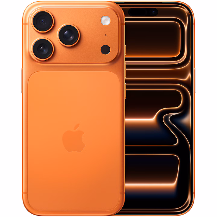 Telefon mobil Apple iPhone 17 Pro, 256GB, 5G, Cosmic Orange