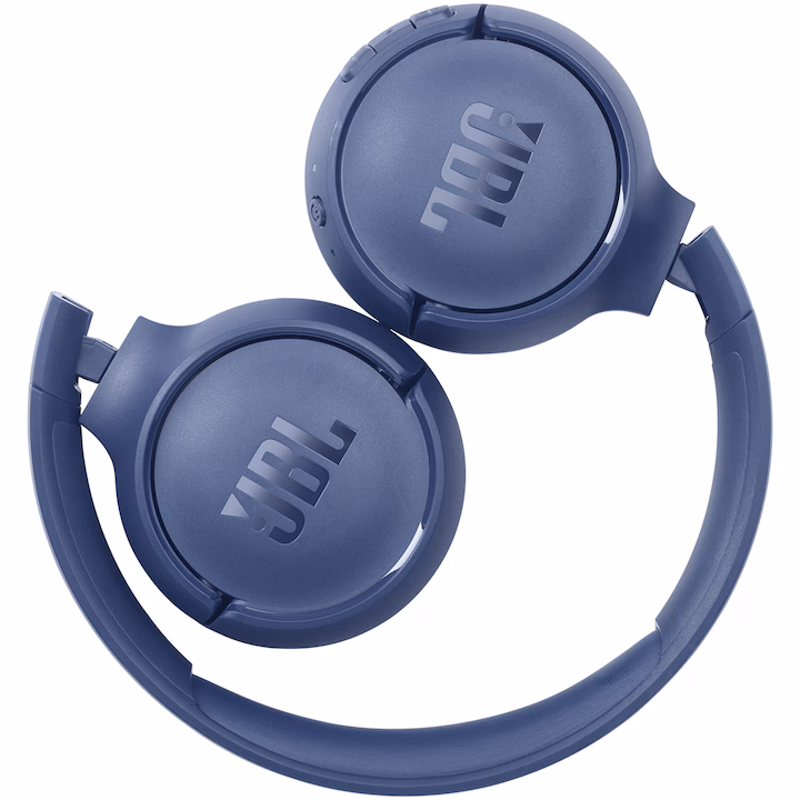 Casti audio on-ear JBL Tune 510, Bluetooth, Asistent vocal, Pure Bass, 40 h, Multi-point, Albastru — 3