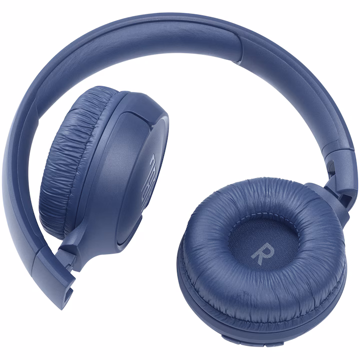 Casti audio on-ear JBL Tune 510, Bluetooth, Asistent vocal, Pure Bass, 40 h, Multi-point, Albastru — 2