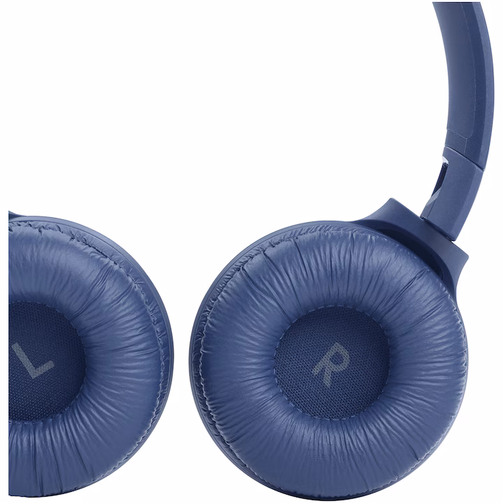 Casti audio on-ear JBL Tune 510, Bluetooth, Asistent vocal, Pure Bass, 40 h, Multi-point, Albastru — 4