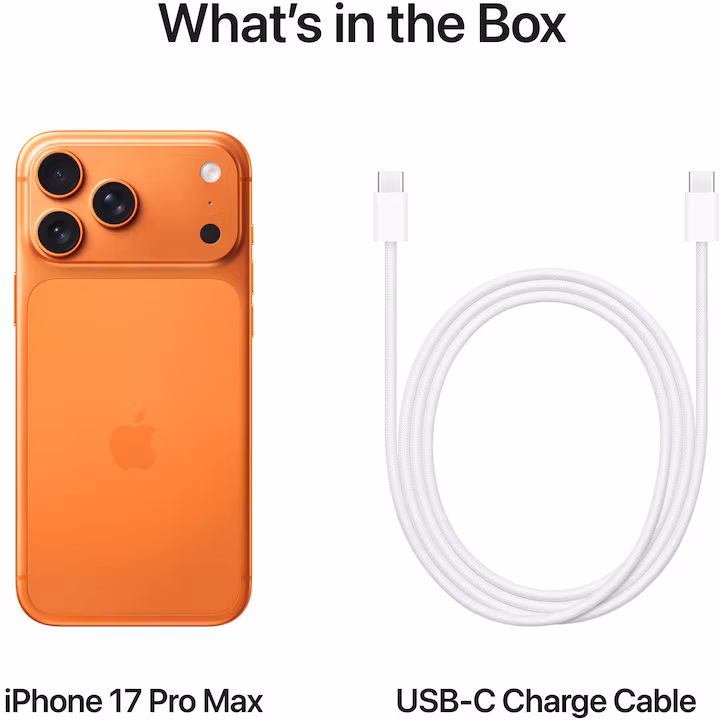 Apple iPhone 17 Pro Max, 2TB, 5G, Cosmic Orange — 3