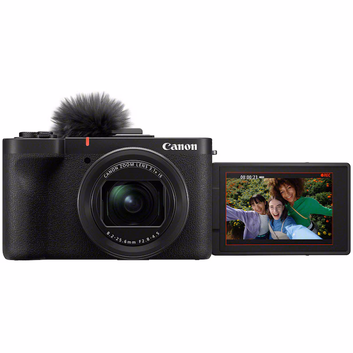 Aparat foto compact Canon PowerShot V1, 22.3MP, 4K 60p, f/2.8-4.5, 16-50mm, Negru — 2