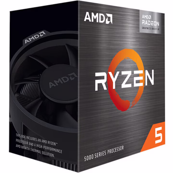 Procesor AMD Ryzen™ 5 5500GT, 19MB, up to 4.4GHz Max Boost, Socket AM4, Wraith Stealth, Radeon™ Graphics — 2