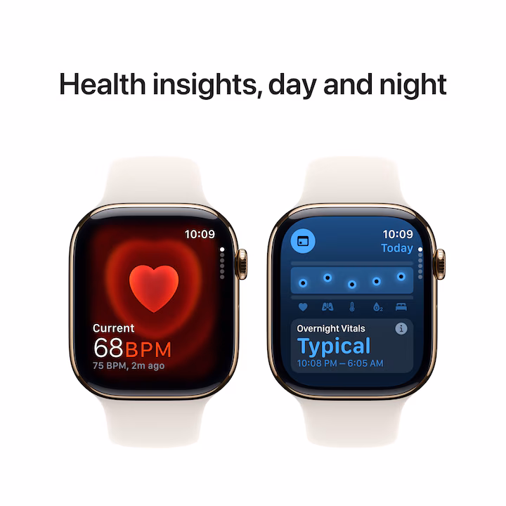 Apple Watch 10, GPS, Cellular, Carcasa Gold Titanium 46mm, Starlight Sport Band - S/M — 5
