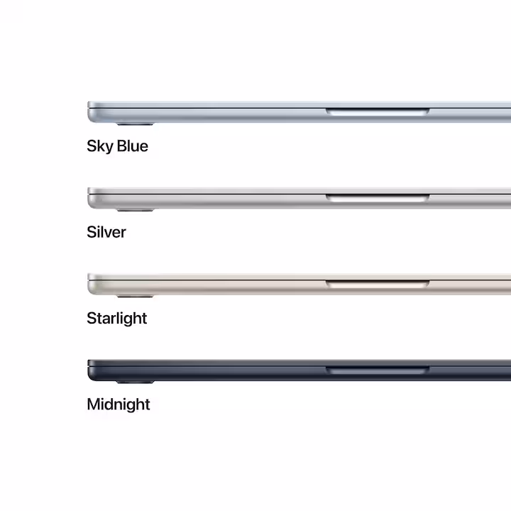 Laptop Apple MacBook Air 13", cu procesor Apple M4, 10 nuclee CPU si 8 nuclee GPU, 16GB RAM, 256GB, Sky Blue LAYOUT GERMANIA — 3