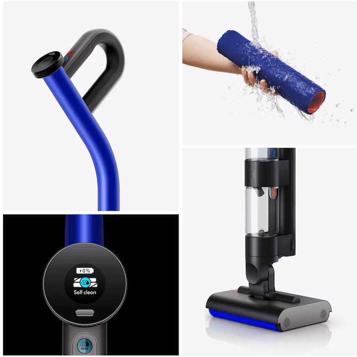 Aspirator vertical fara fir cu spalare Dyson WashG1™, autonomie pana la 35 de minute, rezervor apa curata 1l, rezervor apa murdara 0.8l, 3 niveluri de hidratare, functie de autocuratare in doar 140 de secunde — 4