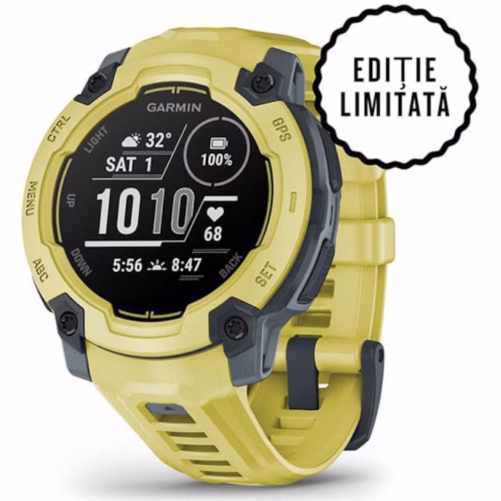 Smartwatch Garmin Instinct E, 45 mm, curea Electric Lime, Electric Lime — 7