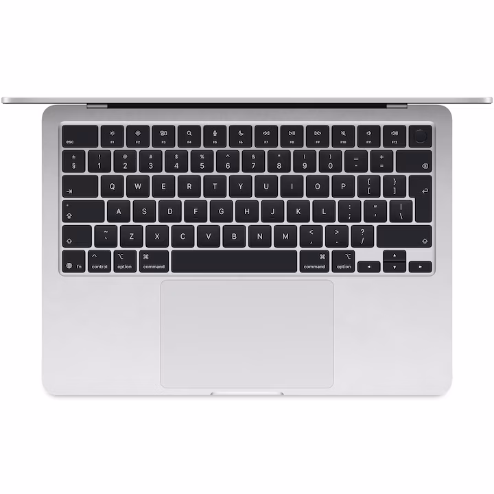 Laptop Apple MacBook Air 13", cu procesor Apple M4, 10 nuclee CPU si 8 nuclee GPU, 16GB RAM, 256GB, SILVER , LAYOUT GERMANIA — 4
