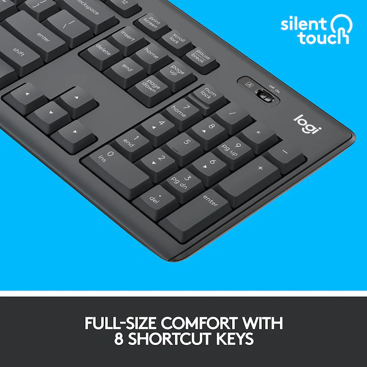 Kit wireless tastatura si mouse Logitech MK295 Silent, layout US INTL, Graphite LAYOUT ITALIA — 2