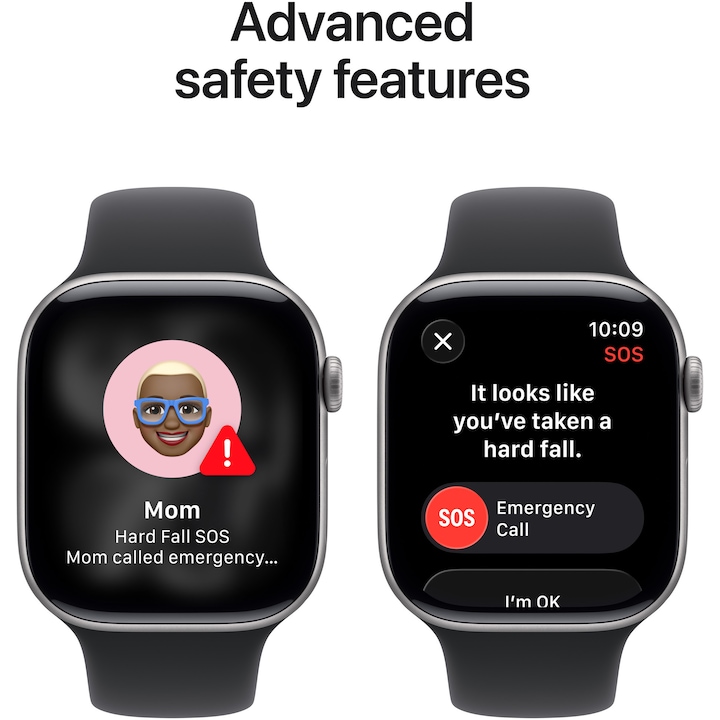 Apple Watch 11 GPS, Carcasa Space Grey Aluminium 42mm, Black Sport Band - M/L — 3