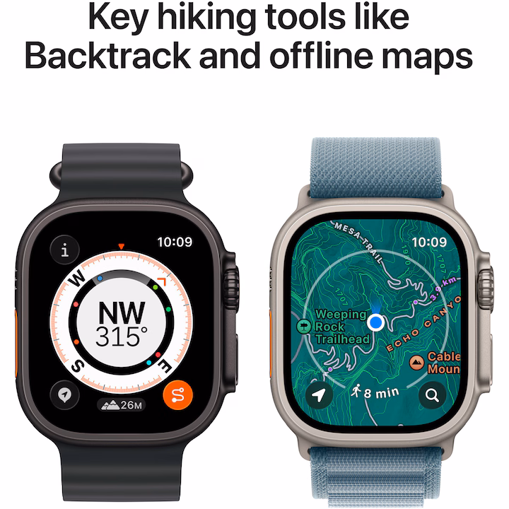 Apple Watch Ultra 3, GPS + Cellular, Carcasa Natural Titanium 49mm, Light Blue Alpine Loop - Medium — 5