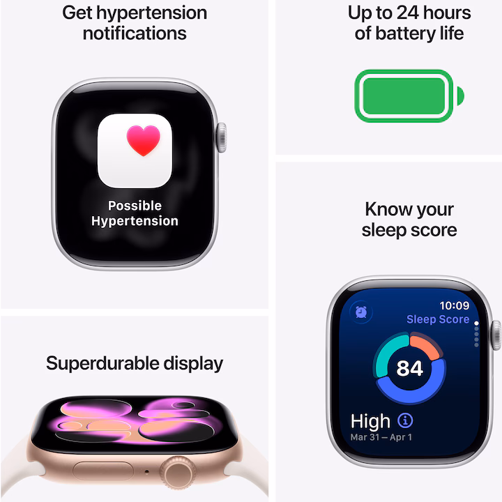 Apple Watch 11 GPS, Carcasa Space Grey Aluminium 42mm, Black Sport Band - M/L — 4