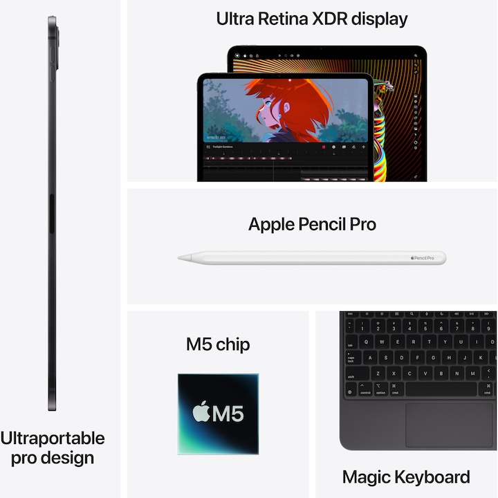 Apple iPad Pro 13, M5, 1TB, Standard Glass, Wi-Fi, SPACE BLACK — 5