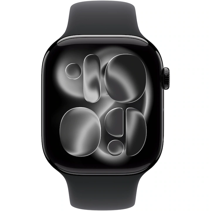 Apple Watch 11 GPS + Cellular, Carcasa Jet Black Aluminium 42mm, Black Sport Band - M/L — 4
