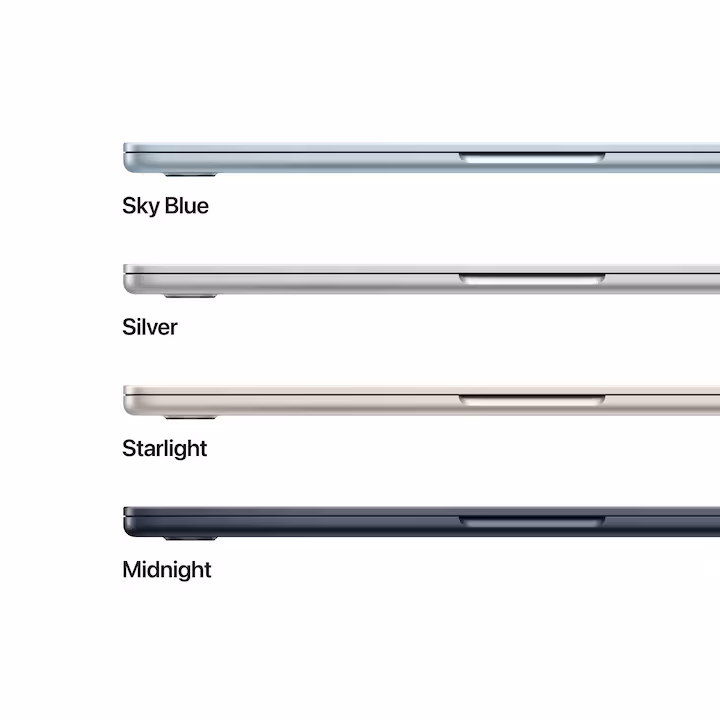 Laptop Apple MacBook Air 13" cu procesor Apple M5, 10 nuclee CPU, 10 nuclee GPU, 16 nuclee Neural Engine, 16GB RAM, 512GB SSD, Midnight, LAYOUT GERMANIA — 4