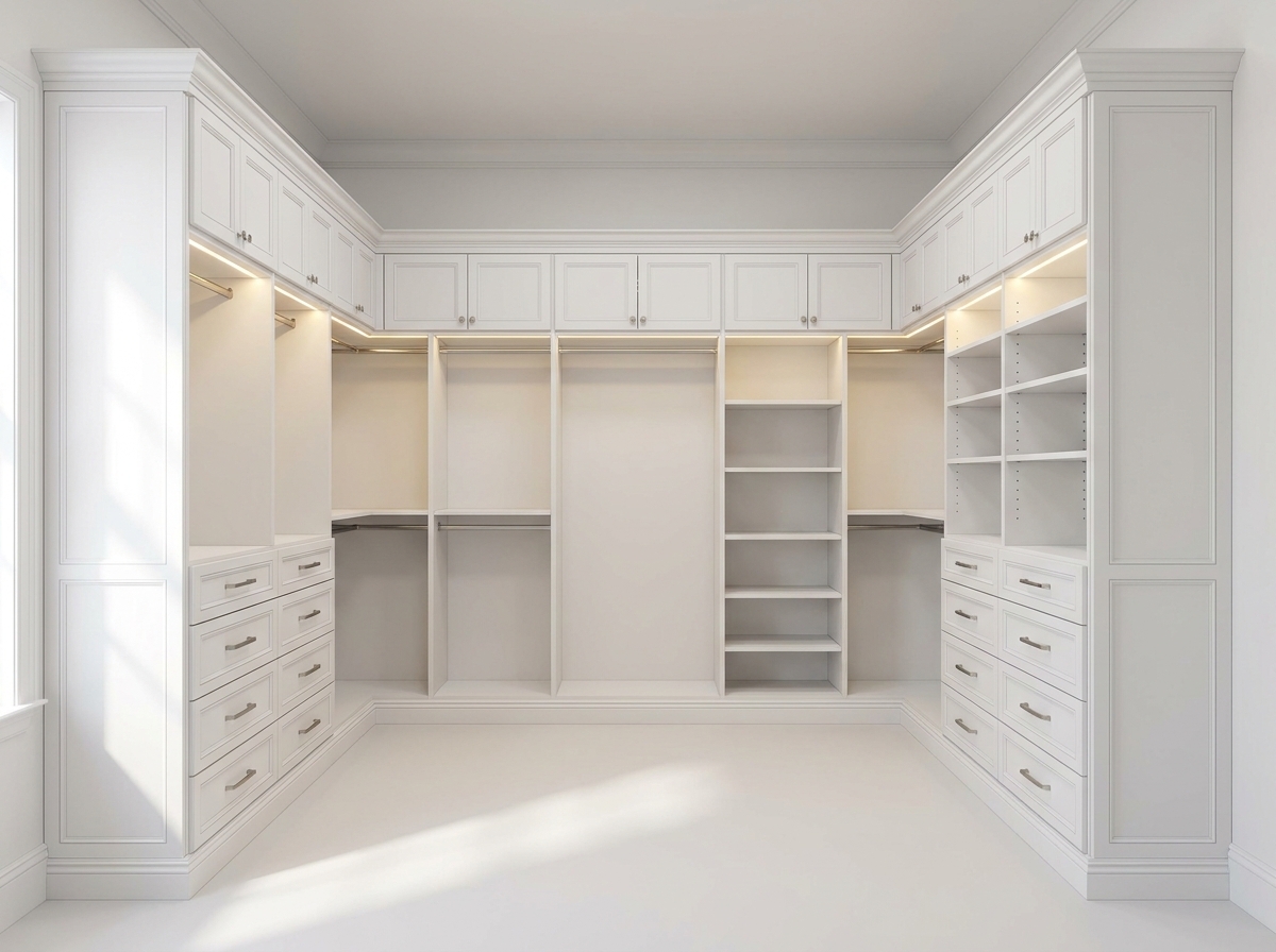 Elegant His-and-Hers Walk-In Closet Design