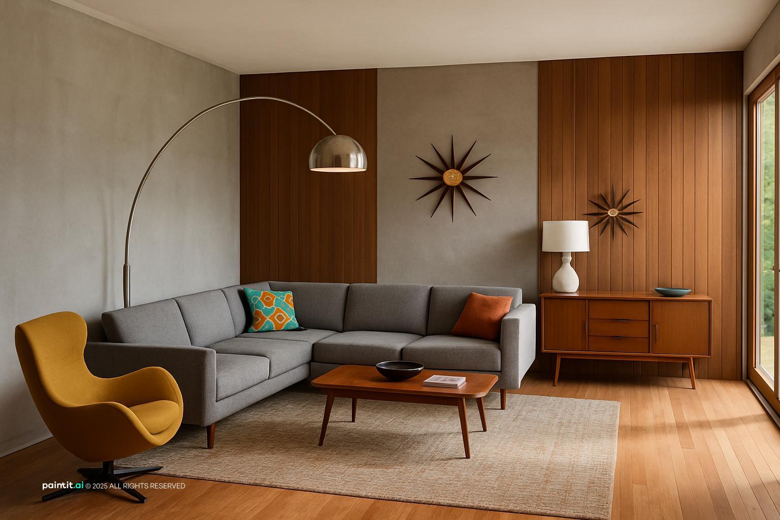 Yellow and Beige Living Room - Design Inspiration | Paintit.ai - 35