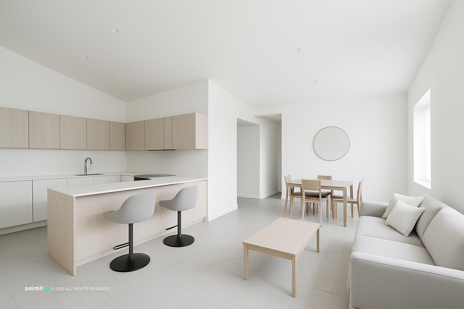 White Grey Living Room Ideas - Elegant Interior Designs | Paintit.ai - 13