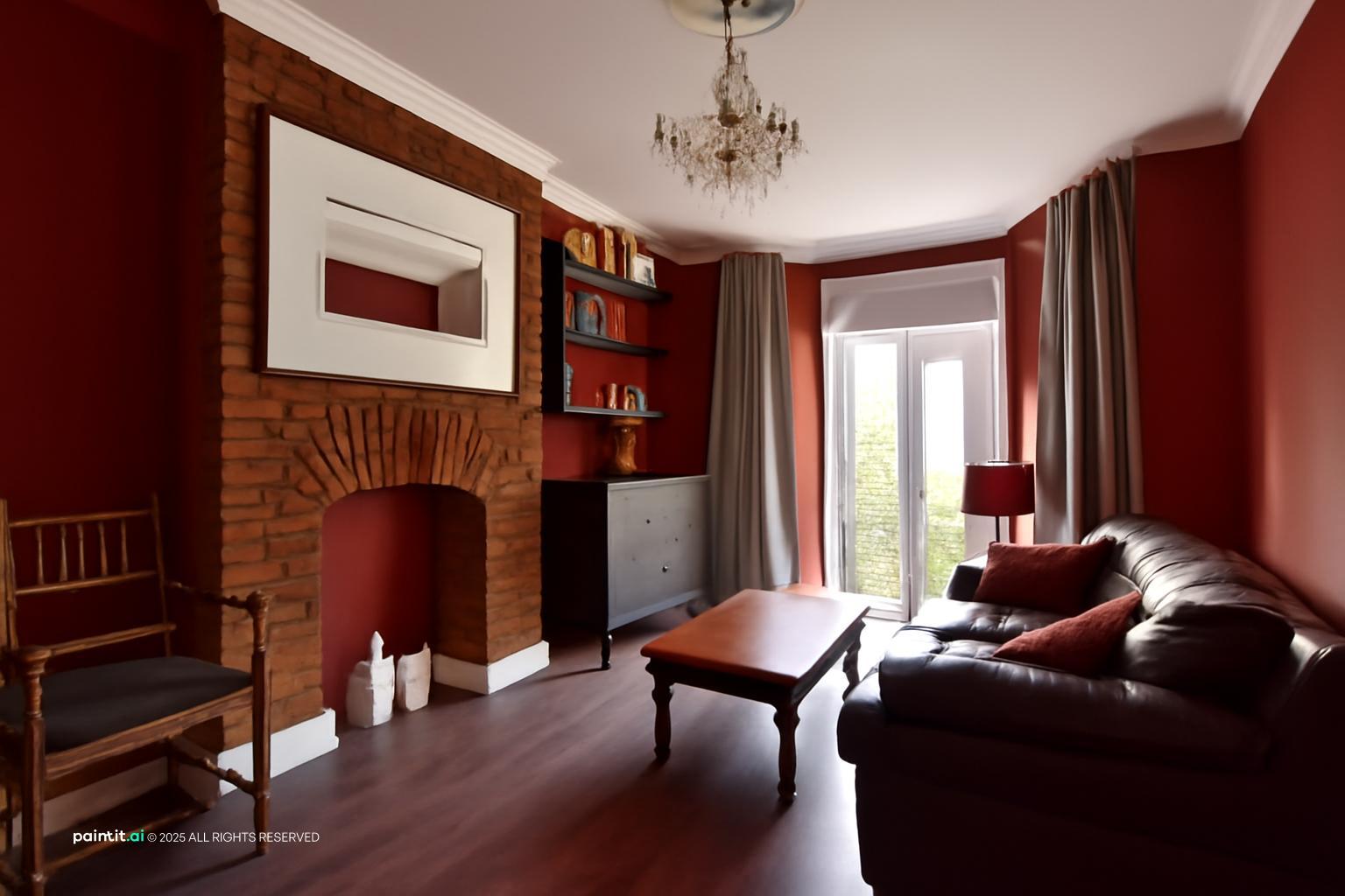 Wine Red Living Room: Elegant Decor Ideas | Paintit.ai - 33