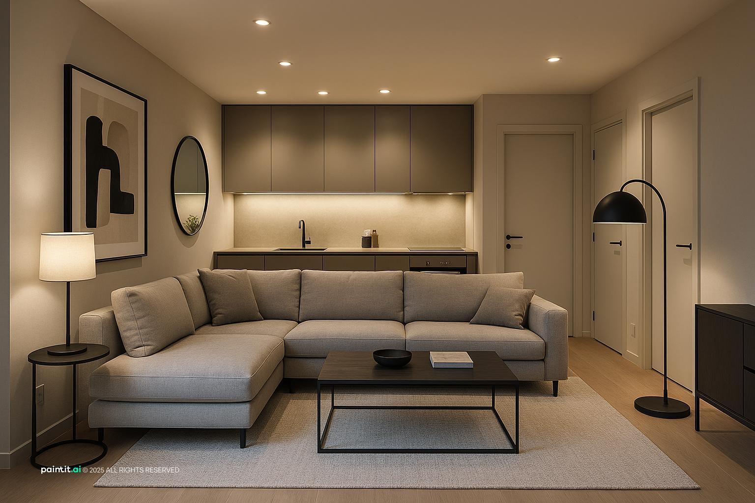 Modern Windowless Living Room Design spooky halloween living room