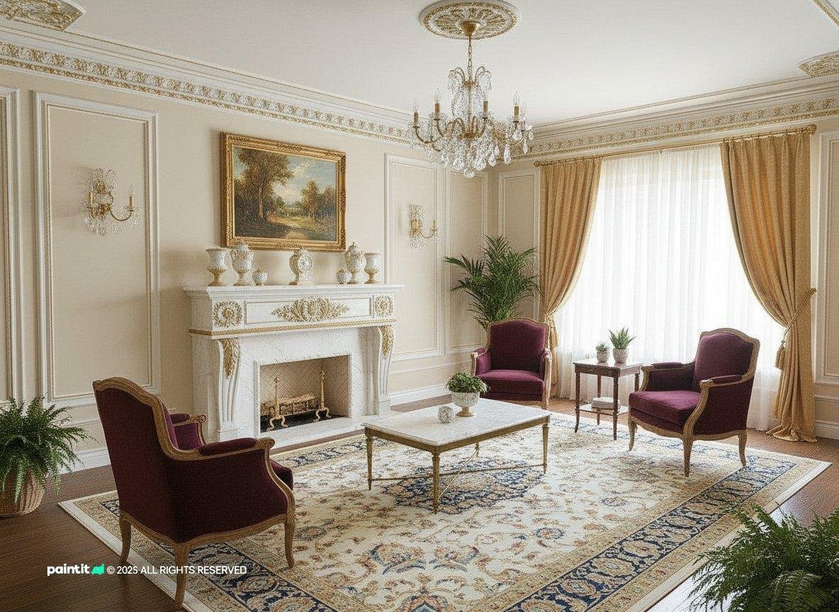 Luxury Neoclassical Living Room - Design Inspiration | Paintit.ai - 27