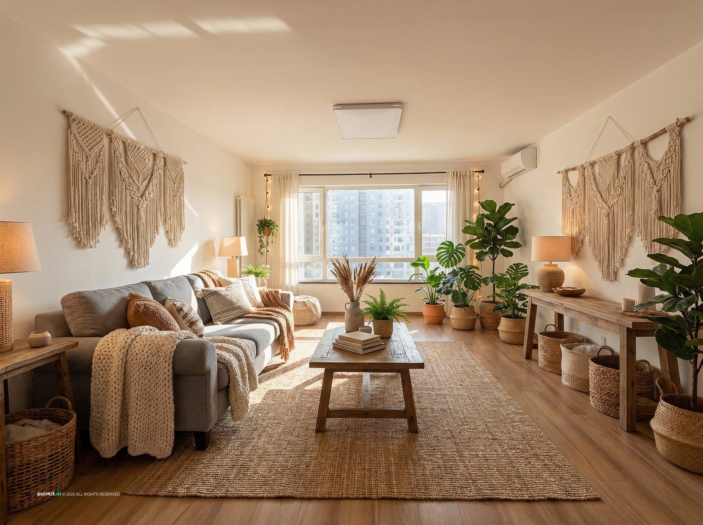 Farmhouse Sage Green Living Room - Design Ideas | Paintit.ai - 24