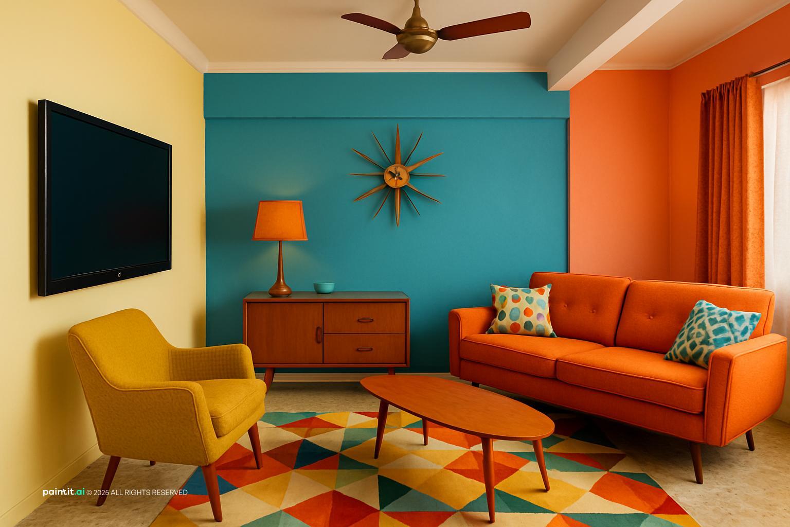 1970s Living Room: Retro Decor Inspiration | Paintit.ai - 5