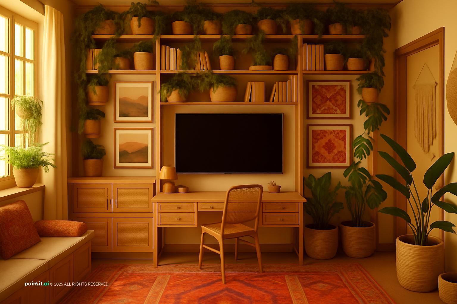 Boho Coastal Living Room: Design Inspiration | Paintit.ai - 6