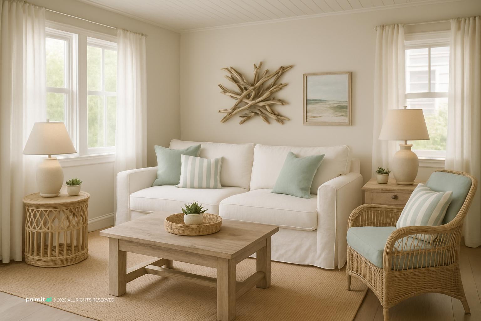 Cape Cod Living Room - Coastal Design | Paintit.ai - 5