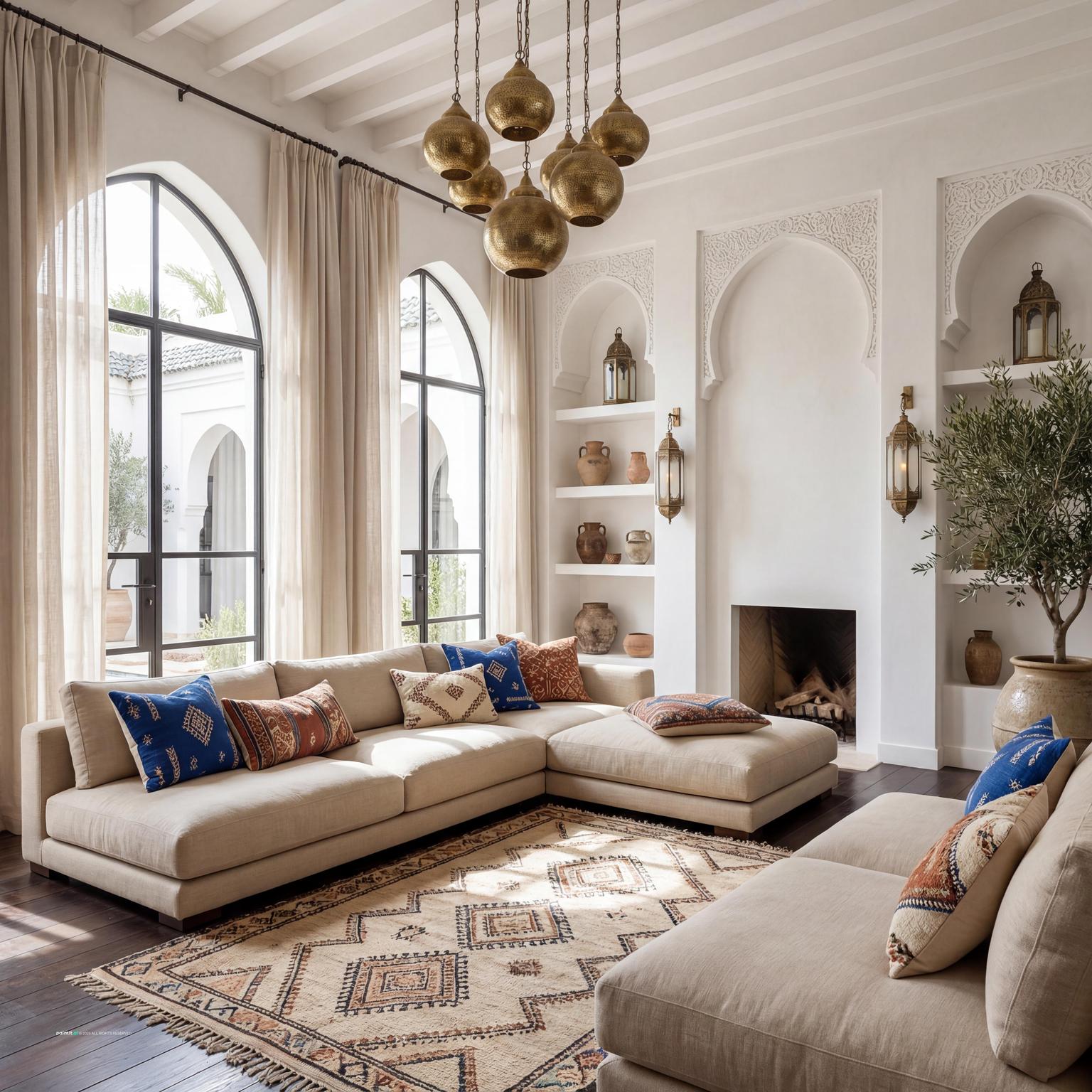 Moroccan Living Room: Exotic Interior Design | Paintit.ai - 1