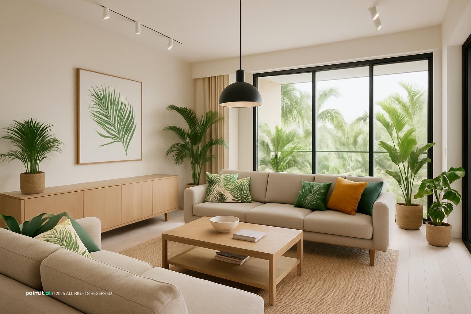 Biophilic Living Room: Nature-Inspired Design | Paintit.ai - 21